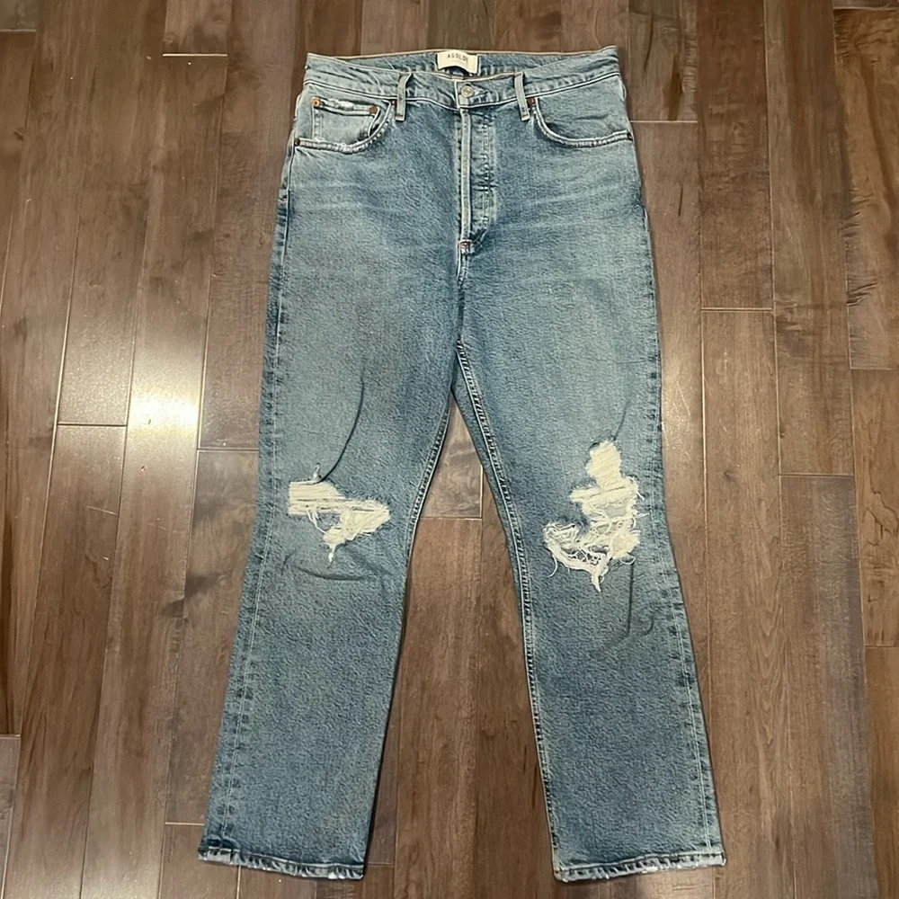 Agolde Riley High Rise Crop - Picture 2 of 3